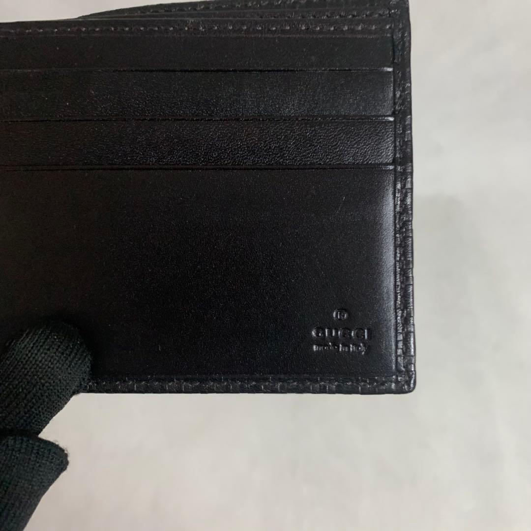 GUCCI グッチ 二つ折り財布 インターロッキング ディアマンテ ブラック 🎏 グッチ 財布 二つ折り財布 (小銭入れなし) GUCCI インターロッキングG レザー 二つ折り 611229